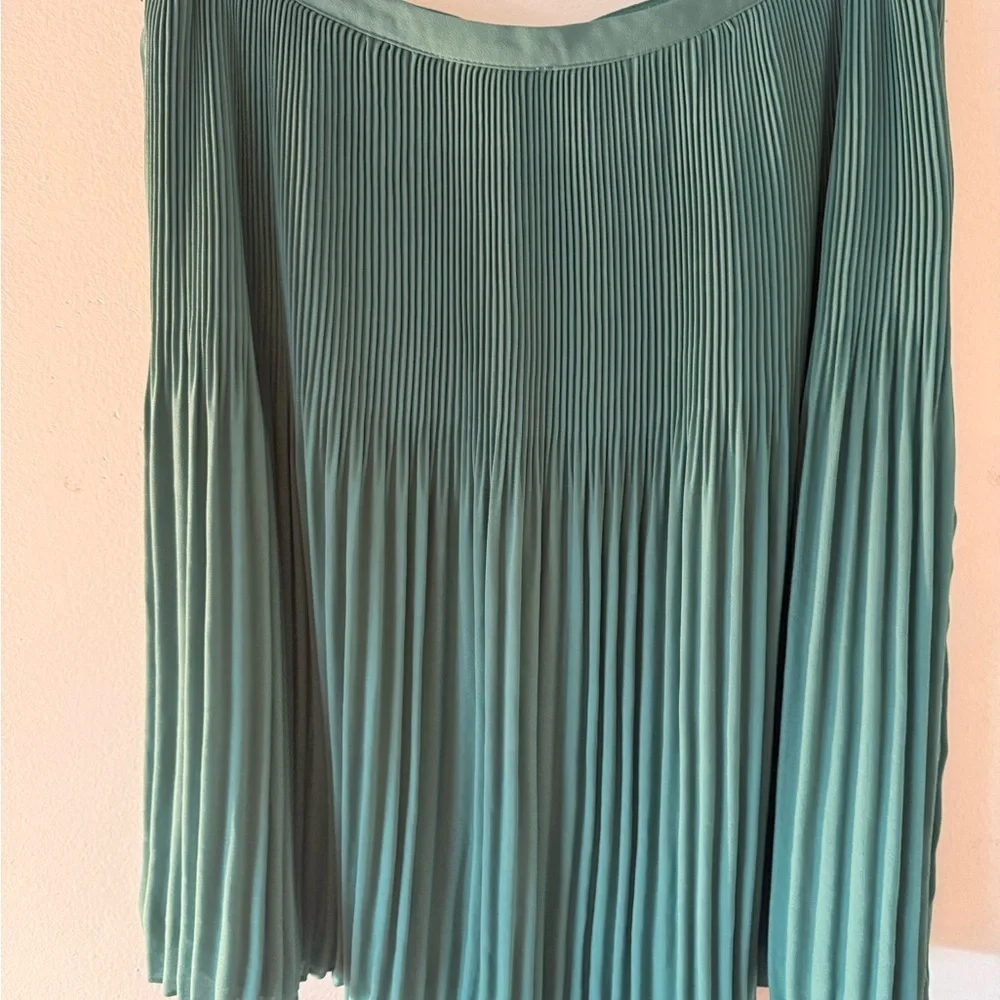 NWT-Ann Taylor LOFT Fluid Pleated Skirt Sz 8 - Picture 3 of 10